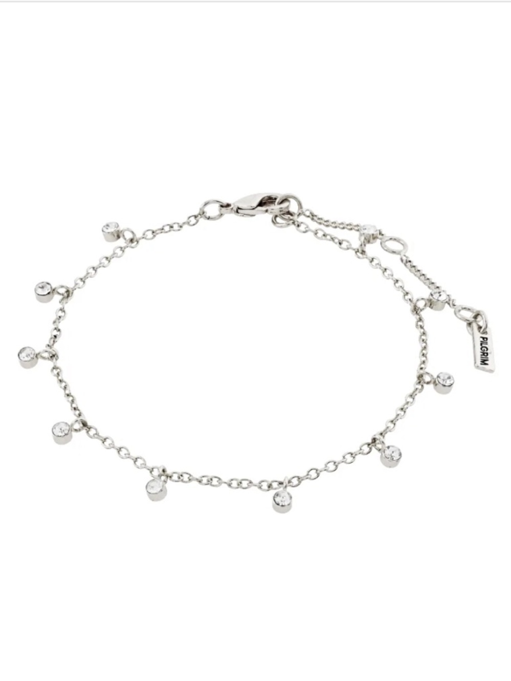 Pilgrim Maja Crystal Drops Bracelet - Silver